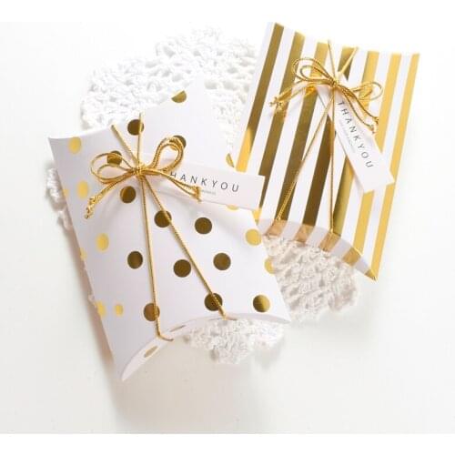 20pcs pillow box for chocolate candy cookie christmas wedding party baby shower large paper favor gift pillow packaging