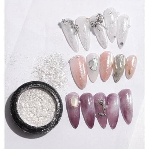 2020HOT! 1 Jar Gloss Powder Nail Glitter Powder Luxury Sparkles High Light Nail Art Pigment Decoration SUPER SHINING EFFECT 0.3g