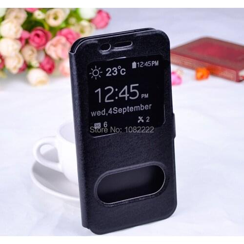 30pcs/lot New silk wallet PU Leather stand case with dual window For Samsung Galaxy A3 A320 2017 / A5 A520 2017/A7 A720 2017