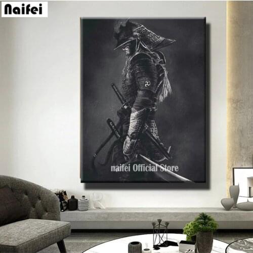 5d Diamond Painting Japanese Samurai Square Round Rhinestone Pictures Diamond Embroidery Diamond Mosaic Hobbies And Crafts