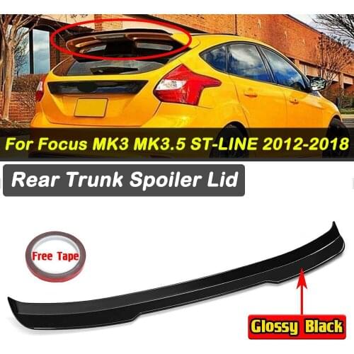 Car Rear Trunk Spoiler Extension Lip For Ford Focus MK3 MK3.5 ST-LINE 2012-2013 2015 2016 2017 2018 Car Rear Roof Lip Spoiler