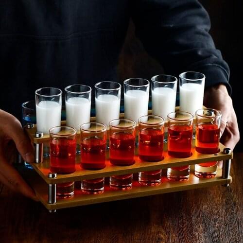 Barmaid Glass Barware Party Kitchen Wine Rack Bullet Cup 70ml Barware Set Drinking Whisky Strumenti Bar Bartender Tools EI50BW