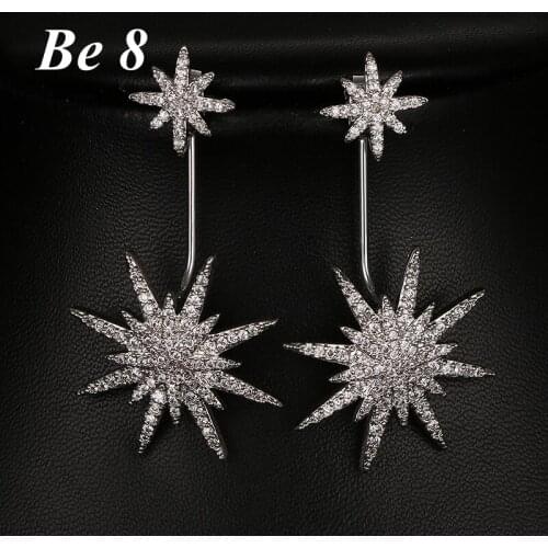 Be8 Brand Newly Shinny AAA Cubic Zirconia Drop Bridal Earring Brincos Micro Inlay Crystal Snow Shape Earring Party Jewelry E-260