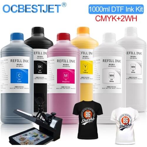 1000ML*6 DTF Ink PET Film Transfer Ink For Direct Transfer Film Printer For DTF Printing PET Film Printing For Epson L1800