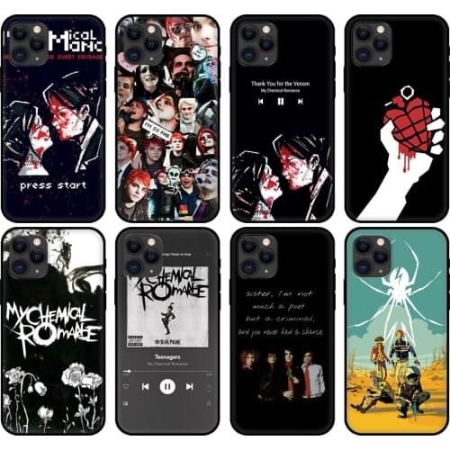 Black tpu case for iphone 5 5s se 2020 6 6s 7 8 plus x 10 XR XS 11 12 mini pro MAX back cover Super My Chemical Romance