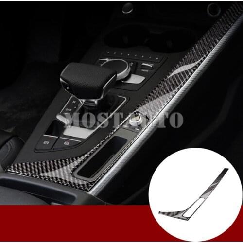 For Audi A5 S5 Carbon Fiber Console Gear Shift Box Frame Trim Cover 2017-2020 1pcs Car Accessories Interior Car Decor Car Trim