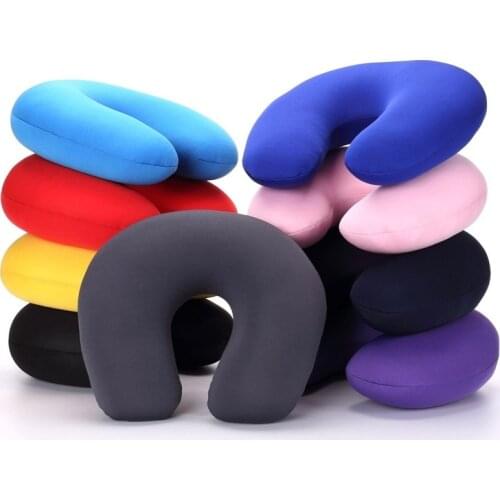 U Shaped Travel Pillow Super soft foam Particles Neck Car Plane Pillows Soft Cushion Home Health pillow Outdoor Textile