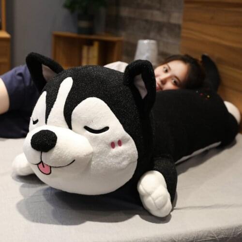 80cm Cute Husky Dog Plush Toy Stuffed Soft Animal Cartoon Shiba Inu Pillow Christmas Gift for Kids Kawaii Valentine Present