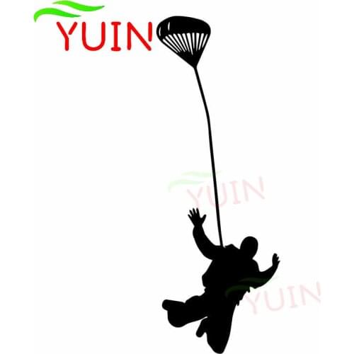 Creative Skydiving Men Car Decals Fashion Decoration Personalized PVC Waterproof Sunscreen Stickers Can Be Customized Color