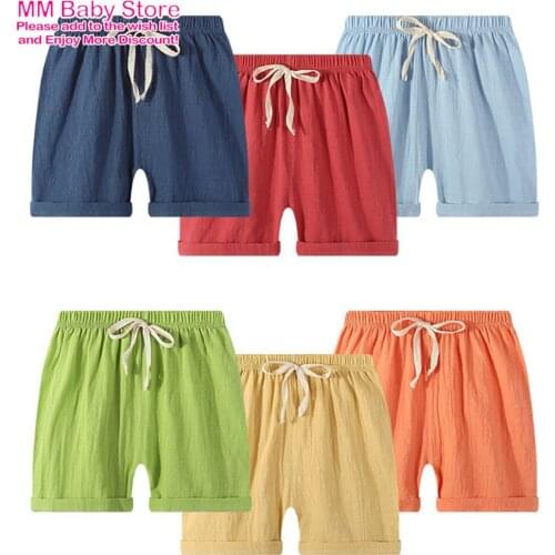 Summer 1-7Years Children Shorts Cotton Shorts For Boys Girls Candy Color Shorts Toddler Panties Kids Beach Short Sports Pants