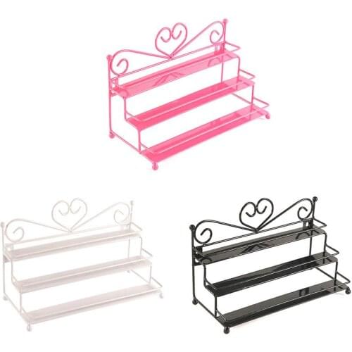 Iron Art 3-Layer Perfume Lipstick Nail Polish Storage Holder Metal Display Stand Easy To Use And Carry