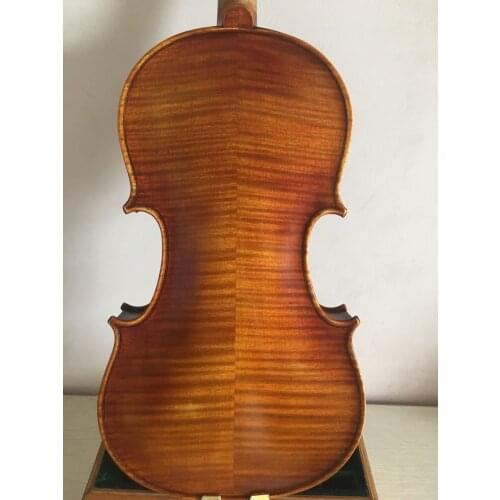 Master 4/4 size violin Stradi model European flamed maple back spruce top 0429