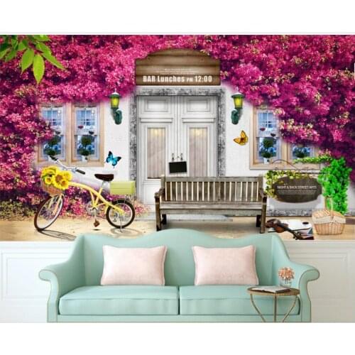 Custom photo mural 3d wallpaper Modern rose Flower Cane Cafe home decor living room wallpaper for walls 3 d in rolls