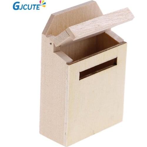 New 1/12 Dollhouse Miniature Mini Wooden Mailbox Furniture Model Toys