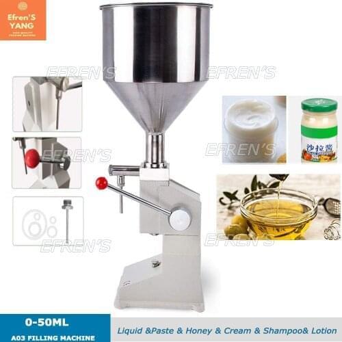 5-50ML FOOD GRADE STAINLESS STEEL BODY MANUAL LIQUID FILLING MACHINERY BOTTLING WATER WINE CREAM FILLER SHAMPOO FILLING MACHINE