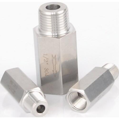 1/8" 1/4" 3/8" 1/2" 3/4" BSP Male Female Thread 304 Stainless Steel One Way Non Return Check Valve For Water Oil Gas