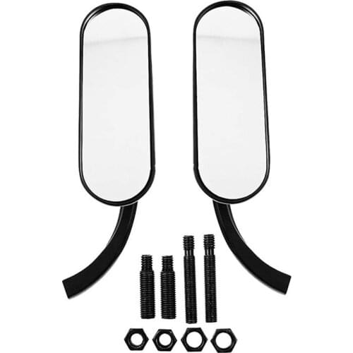 Motorcycle 8mm&10mm Mini Oval Mirrors Motorcycle Retro Rearview Mirror