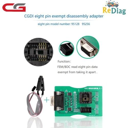 Read 8Pin EEPROM Board Works CGDI Prog For BMW&XPROG 5.55/5.74/5.84/UPA USB Programmer Reading 8 Pin Exempt Adapter FEM/BDC