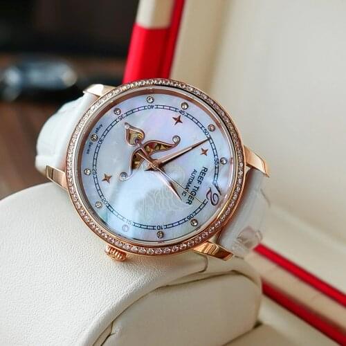 Reef Tiger/RT Brand Luxury Fashion Watches for Women Shell Watch Waterproof 30M Lady Dress Watches Relogio Feminino RGA1550