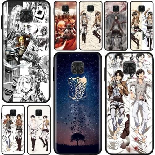 Silicone Cover Anime Shingeki no Kyojin For Xiaomi Redmi Note 10 10S 9 9C 9S Pro Max 9T 8T 8 7 6 5 Pro 5A 4X 4 Phone Case