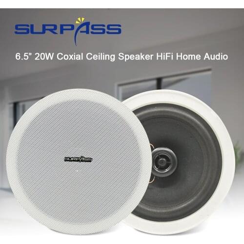 PA System In Ceiling Wall Speaker 6.5 Inch Coxial Family Sound System Loudspeaker Horn Home Store Restaurant Background Music