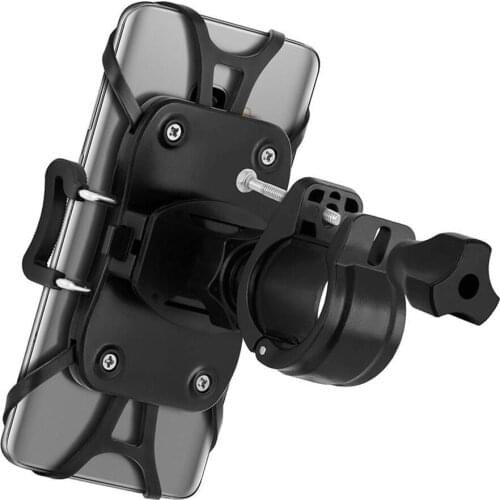 Universal Bike Phone Mount Adjustable Handlebar Rack Anti-Shake Cell Phone Holder Bicycle Smartphone Stand