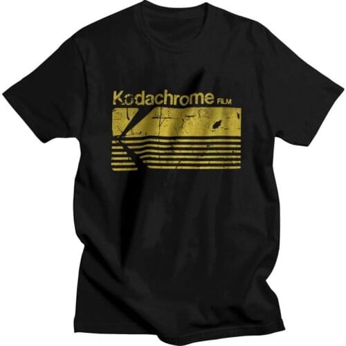 Vintage Photography Kodak Kodachrome T-Shirts Men Streetwear T Shirt Short Sleeve Photographer Tshirts 100% Cotton Tee Clothes