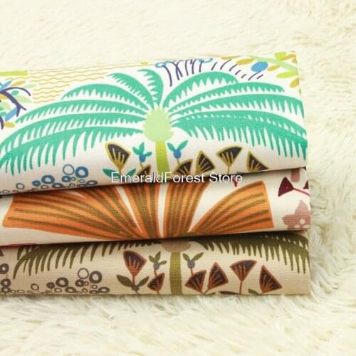Japan imported Oxford cloth, Nordic style printed fabric, handmade DIY gold bag clothing fabric cotton 90cmx110cm