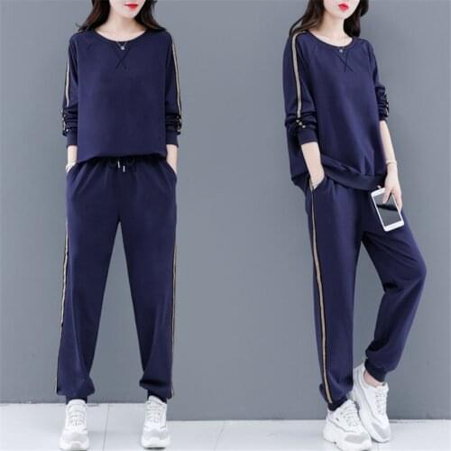 Autumn winter Tracksuit For Women Casualt Sweatshirt Top And Trousers 2 Two Piece Set g Woman Fashion Sport Suits plus size 5XL
