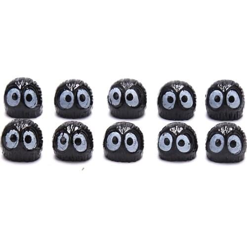 10Pcs Resin Mini Crats Black Coal Briquettes Elves Totoro Miniature Figurines Fairy Garden Ornaments Home Decoration Accessories