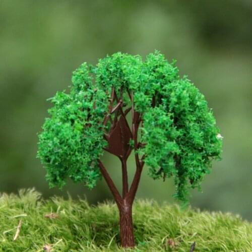 3Pcs/ artificial model tree/miniatures/pink/cute plant/fairy garden gnome/moss terrarium decor/crafts/bonsai/bottle garden/model
