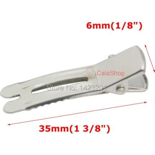 50 pcs / Lot 35MM Prong Alligator Hair Clips Bows Free Shipping A25