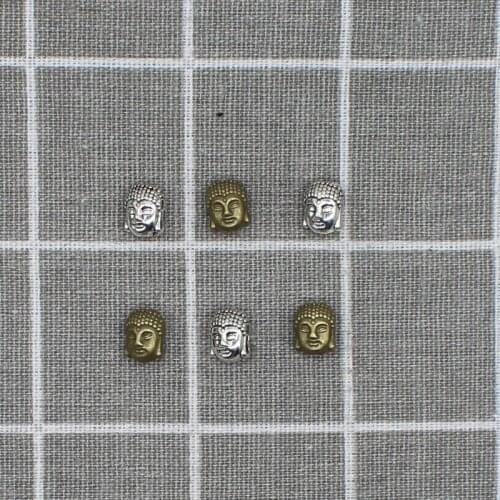 6pcs 9*11mm Ancient copper Buddha Head Portr Bead Spacer Bead Charms For Diy Beaded Bracelets Jewelry Handmade Making X1890