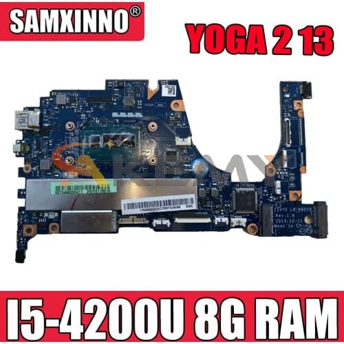 Akemy ZIVY0 LA-A921P Motherboard For Lenovo YOGA 2 13 YOGA2 13 Laptop Motherboard CPU I5 4200U 8G RAM 100% Test