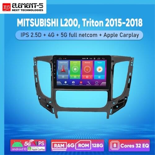 ELEMENT-5 10" 2G+32G Android 10 4G WIFI RDS DSP Car Radio For MITSUBISHI L200, Triton 2015-2018 Navigation GPS HiFi