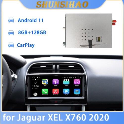 Ouchuangbo car GPS navi Android decoding box for Jaguar XEL X760 2020 radio multimedia video interface box carplay 128G