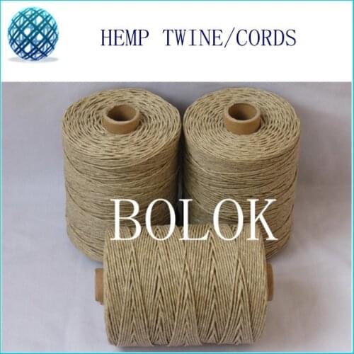 Free shipping 20pcs/lot 1.2mm beewaxed hemp twine 750feet,230m/spool, light color natural hemp rope
