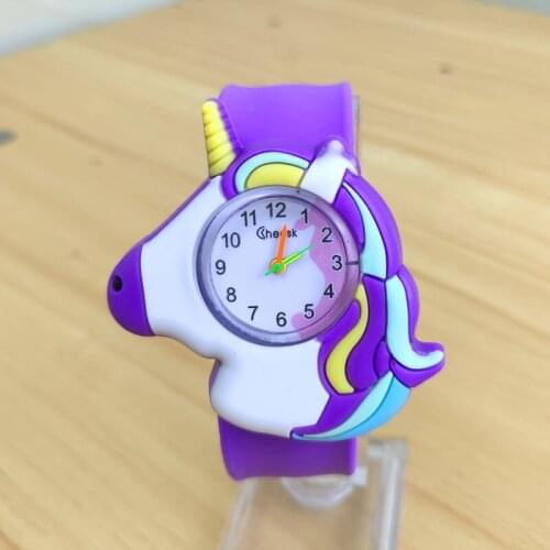 Cartoon Relogio Color Pony Girl Children Watch Kids Unicorn Sports Quartz Wristwatch Baby Christmas Gift Clock Reloj Mujer