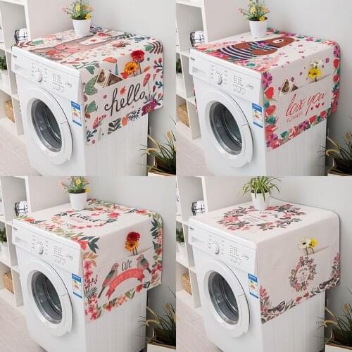 Washing Machine Cover Dust Protection Cover Washing Machinne Cover Cloth Cotton Linnen Cover Microwave Oven Cover
