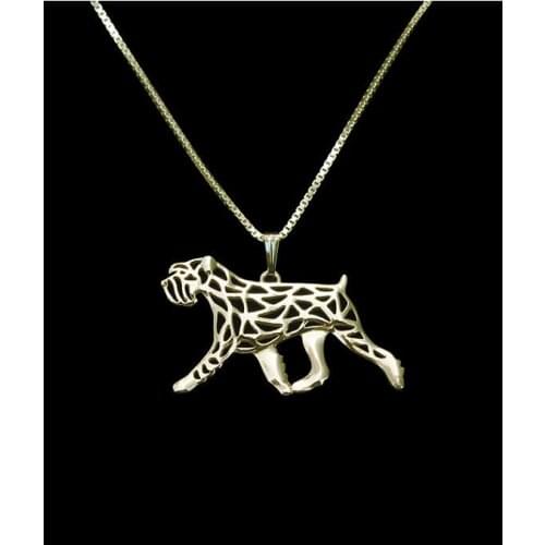 DANGGAO fashion Newest Unique Handmade Standard Schnauzer movement pendant choker Necklace for women Pet Lovers Gift jewelry