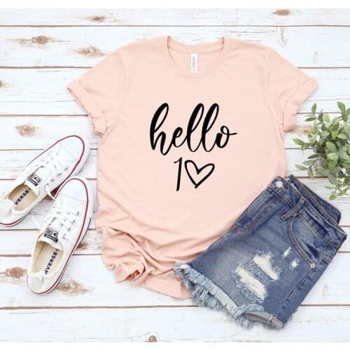 Birthday Hello 10 B-day Custom Date Shirt Graphic Cotton Women Tshirt Short Sleeve Tees Plus Size O Neck Female Clothing femme