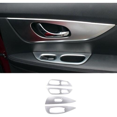 Window Control Panel Glass Lift Switch Cover Trim Accessories for Nissan X-Trail T32 Rogue 2014-2018 Car Styling