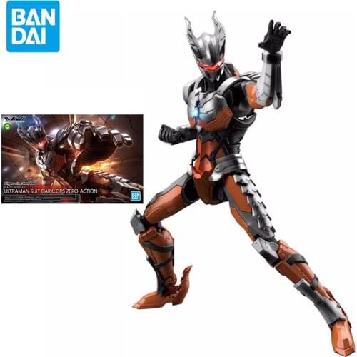 Original Bandai Figure-rise Standard Ultraman Suit Darklops Zero Assembly Model Action Figure Collection Toy Birthday Gift