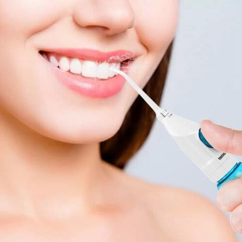 Oral Irrigator Portable Water Flosser Tips Water Jet Irrigator For Cleaning Teeth Manual Air Pressure Tooth Punch Pneumatic