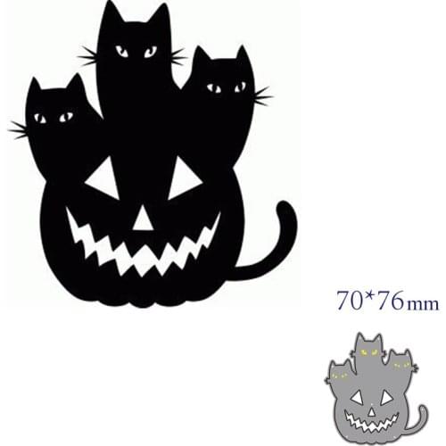 Metal cutting dies cut die mold Halloween pumpkin cat decoration Scrapbook paper craft knife mould blade punch stencils dies