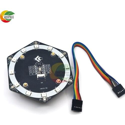 Ziqqucu 6+1 I2S Microphone Voice Recognition Module K210 Development Board with 10Pin Dual Row Jumper Wire for Arduino