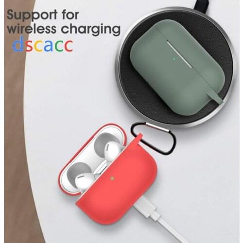 Soft Silicone Bluetooth Wireless Earphone Air Pods 3 Case For Apple AirPods Pro 3rd Cover With Keychain Key Chain Ring 100pcs