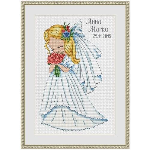 Wedding Cross Stitch Kit Packages Counted Cross-Stitching Kits New Pattern NOT PRINTED Cross stich Painting Set