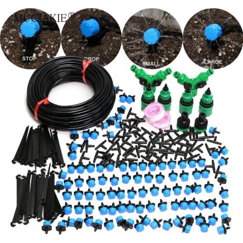 MUCIAKIE 5-50M Blue Adjustable Drip Irrigation Nozzle Watering System Stop to Large Water Drop Garden Patio Micro Kits