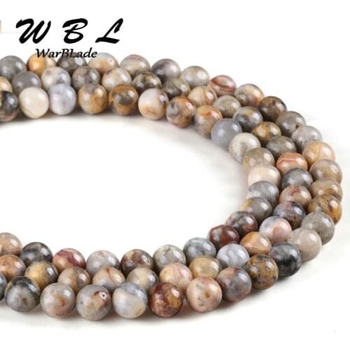 WarBLade Natural Stone Tiger Eye Beads Opal Sodalite Round Loose Beads 4 6 8 10 12 14mm For Jewelry Making DIY Bracelet Necklace